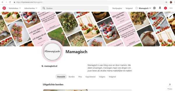 Pinterestpagina Mamagisch
