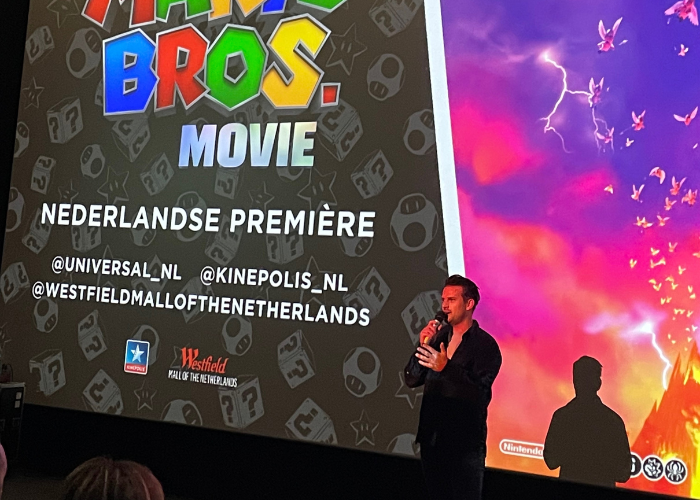 Levi. van Kempen presenteerde de premiere van Super Mario Bros Movie