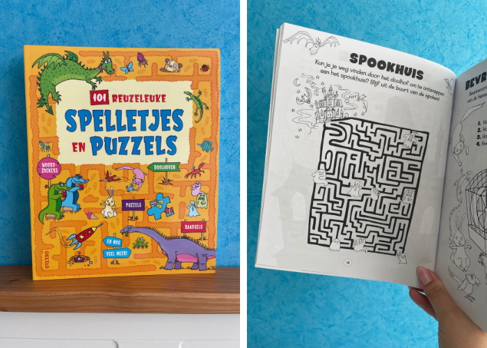 Puzzels en raadsels werkboek voor kinderen