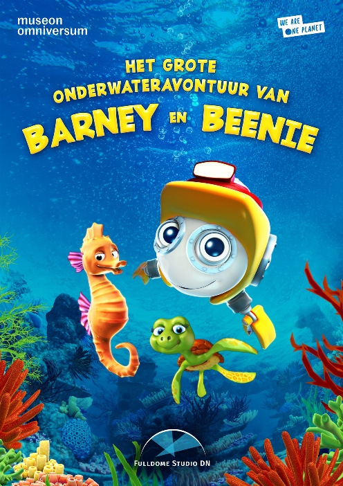 Filmposter 'Het grote onderwateravontuur van Barney en Beenie'.