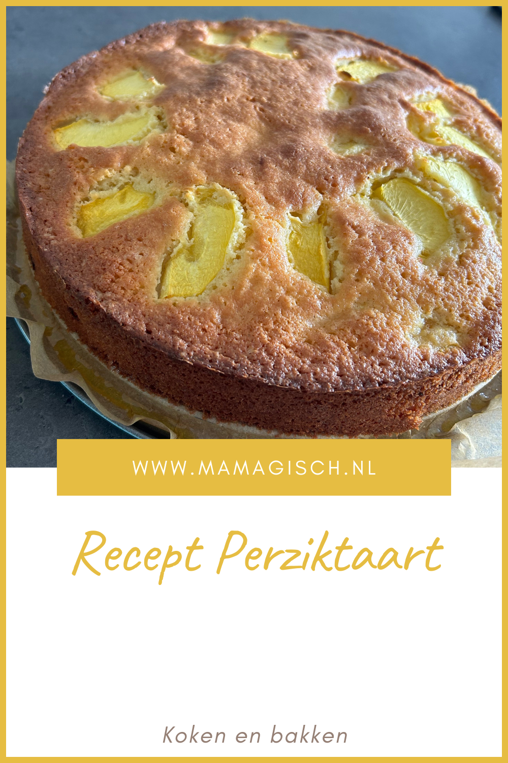 Recept perziktaart pinnen op Pinterest.