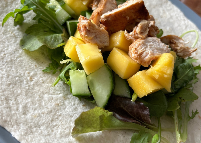 Wraps met mango en kip