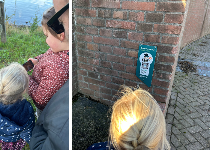 Kinderwandeling Woudrichem met QR code QRfgoed