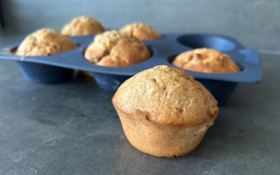 Muffins met banaan en appel recept