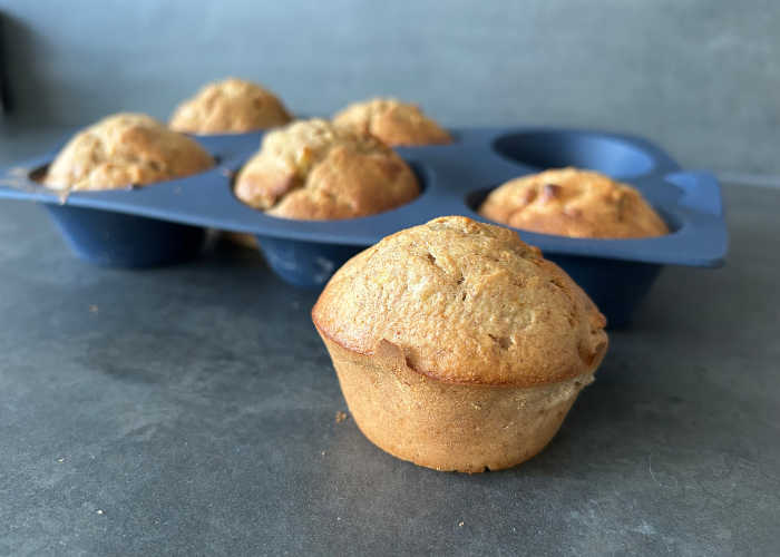 Muffins met banaan en appel recept