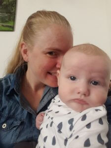 Linda als jonge moeder.