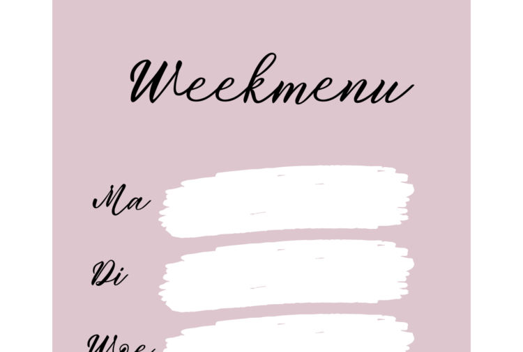 Beter eten: een weekmenu maken