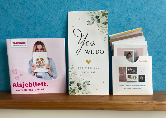 Trouwkaarten online bestellen bij Kaartje2Go.