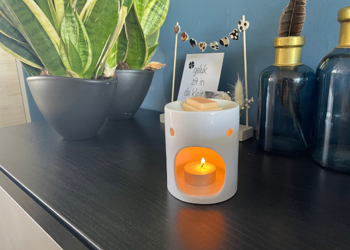 Waxmelts met brander van Het Geurmeisje