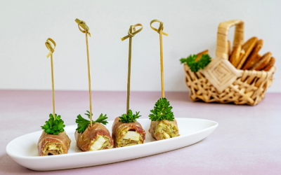 Recept: Hapje van Italiaanse ham met mascarponemengsel en mozzarella