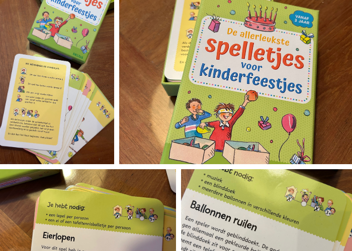 de allerleukste spelletjes voor kinderfeestjes kaartenset